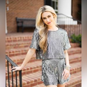 Buddy love Laura black sequin set size M